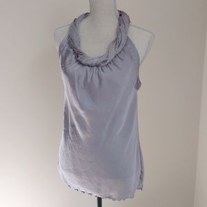 New Directions Silver/Gray Halter Tunic